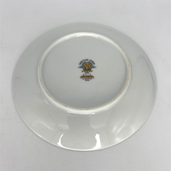Noritake China Bellemead 2 Bread Plates 6.25" 6314 Japan White Platinum Trim - Picture 5 of 5